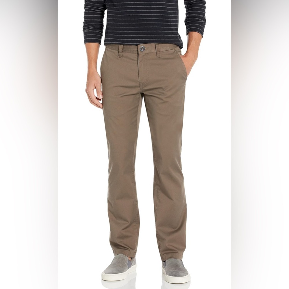 NWT Volcom Men's Frickin Modern Fit Stretch Chino Pant 40x30 Brown Mushroom